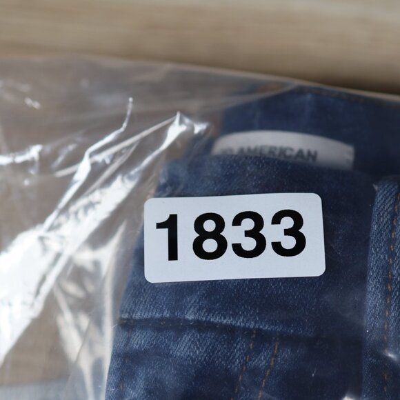 Good American Jeans Womens 14 32 Blue Good Waist Denim Distressed Whiskering - Picture 14 of 14